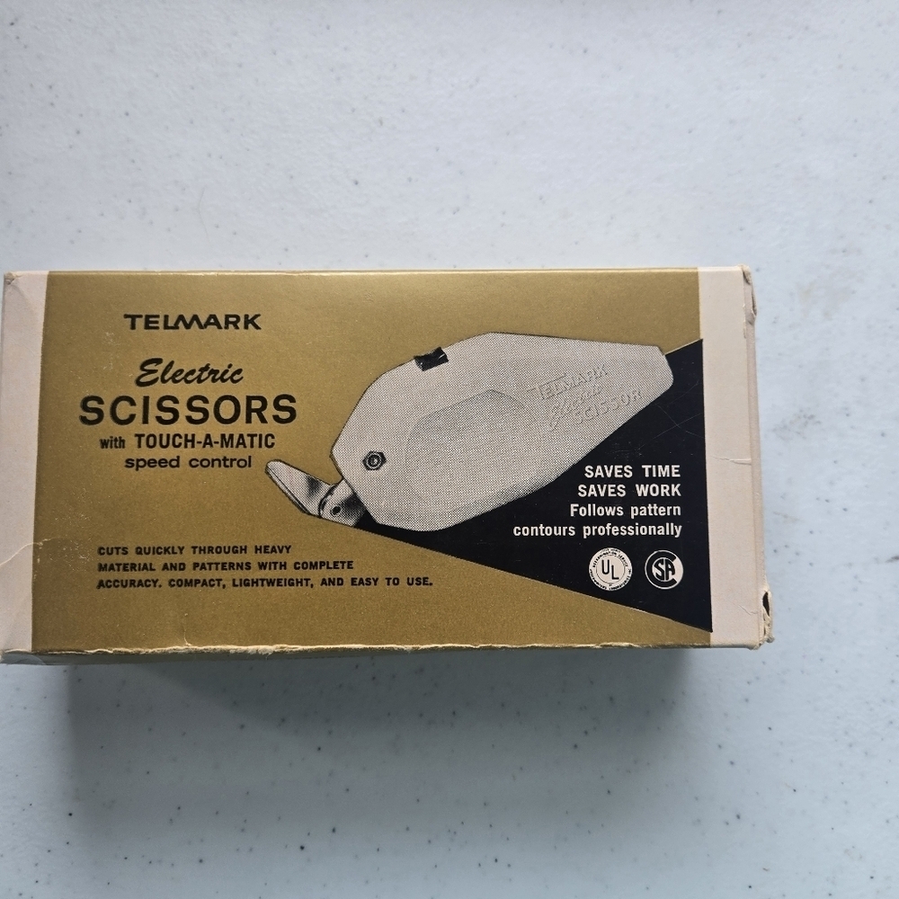 Vintage Telmark Electric Scissors, Original Box, Never Used, Collectible